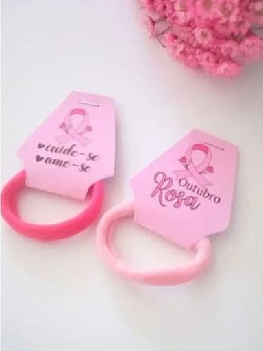 Elástico de cabelo- brinde outubro rosa