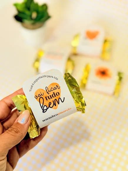 Embalagem para Bombom Setembro Amarelo- Enviado Desmontado