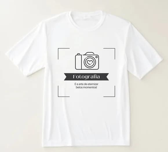 Camiseta Fotografia Minimalista Frase Inspiradora