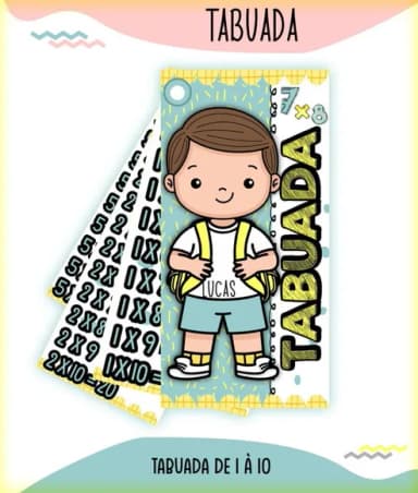 Chaveiro Tabuada Personalizada