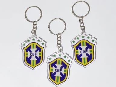 Chaveiro Cbf Escudo da Seleção Pacote com 4 Unidades