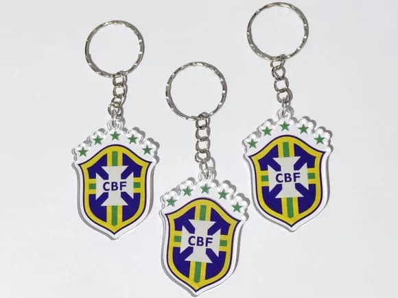 Chaveiro Cbf Escudo da Seleção Pacote com 4 Unidades