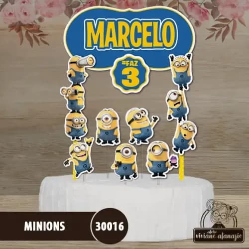 Topo de Bolo Minions - 30016
