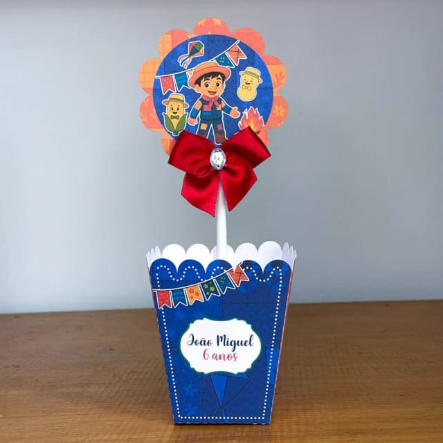 PEGUE E MONTE - Centro de Mesa FESTA JUNINA LARANJA - Decoração de Festa | Lembrancinhas | Aniversário | Personalizados