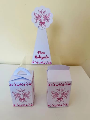 kit 15 Caixas Lembrancinhas Batismo Crisma Primeira Eucaristia Menina