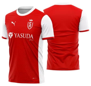 Arte Vetor Camisa Stade de Reims Local 2025-2026