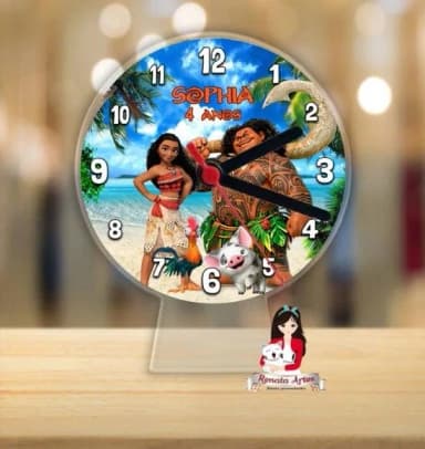 Relógio de Mesa Tema Moana