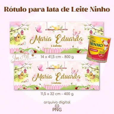 Rótulo para Lata Jardim Encantado 3 ( Arquivo Digital)