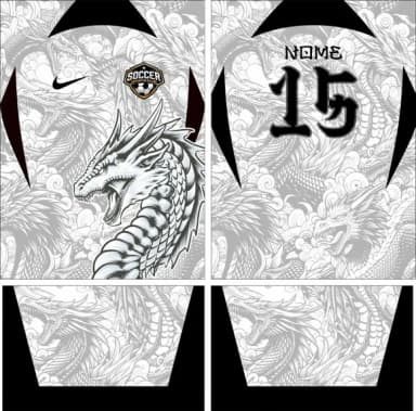 Arte Vetor Camisa Interclasse Dragão Mod-160