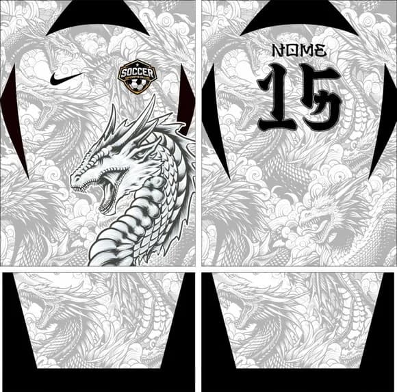 Arte Vetor Camisa Interclasse Dragão Mod-160