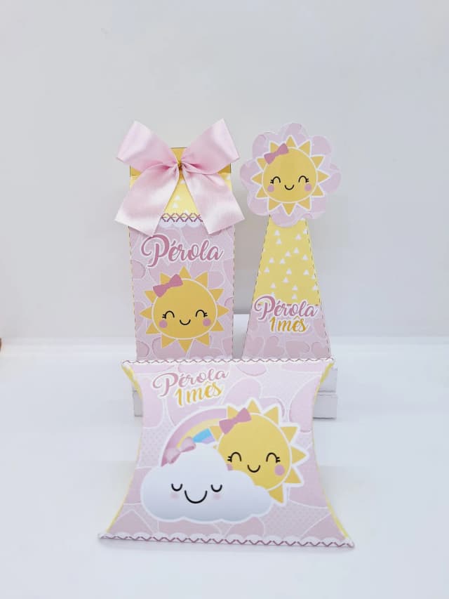 PEGUE E MONTE - Kit Festa SOL - Decoração de Festa - Caixinhas Personalizadas