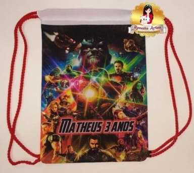 Mochila Personalizada Vingadores Guerra Infinita 2