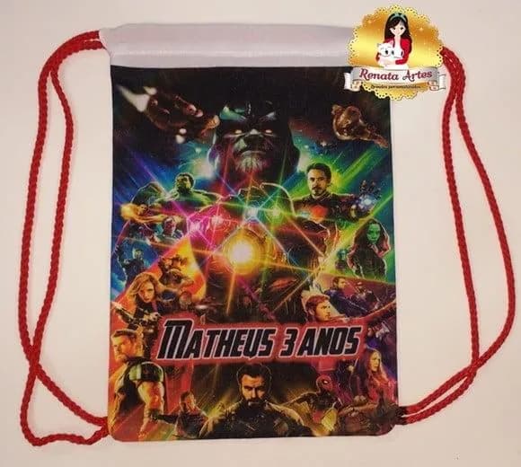 Mochila Personalizada Vingadores Guerra Infinita 2