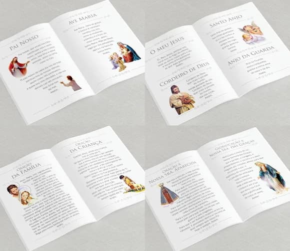 Livro De Orações Lembrança Eucaristia Aquarela Menina