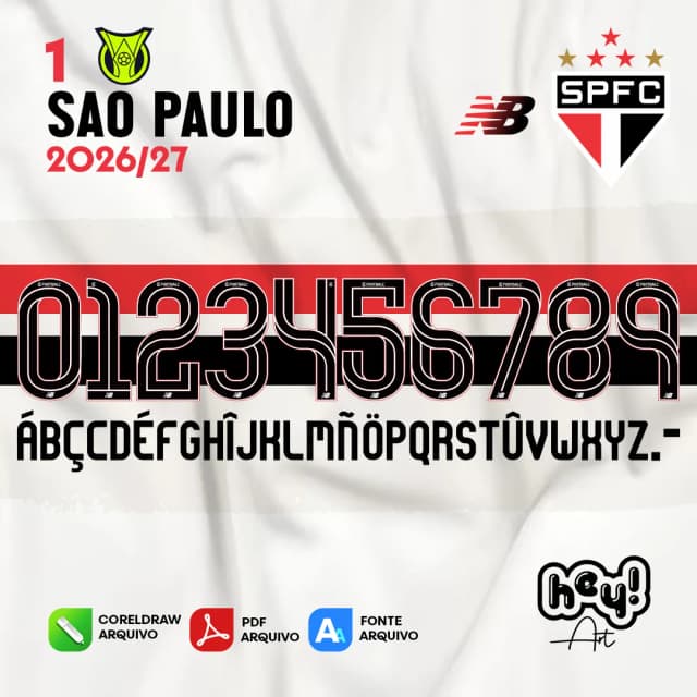 Fonte Vetor São Paulo 2026/27 Home