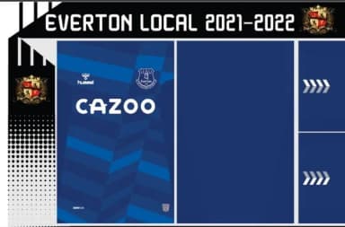 Vetor Da Camisa Everton Local 2021-2022