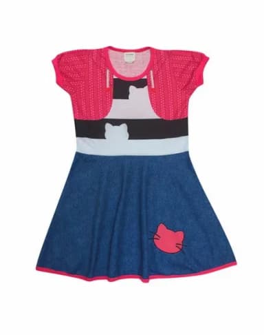 Vestido Infantil Gatinhos