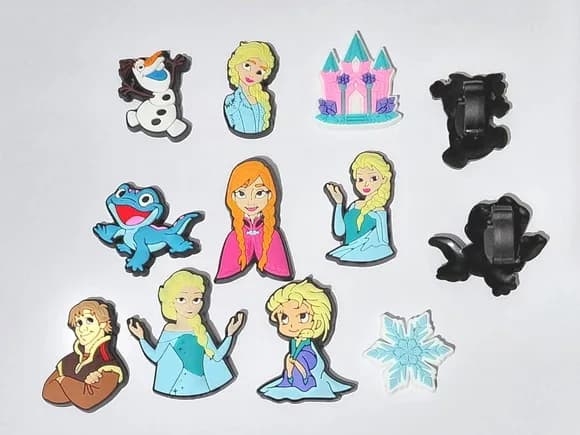 Pins Frozen para Tênis ou Crocs Pacote com 10 Unidades