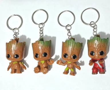 Chaveiros Groot Guardiões das Galáxias 50mm - Pcts C/2 Peças