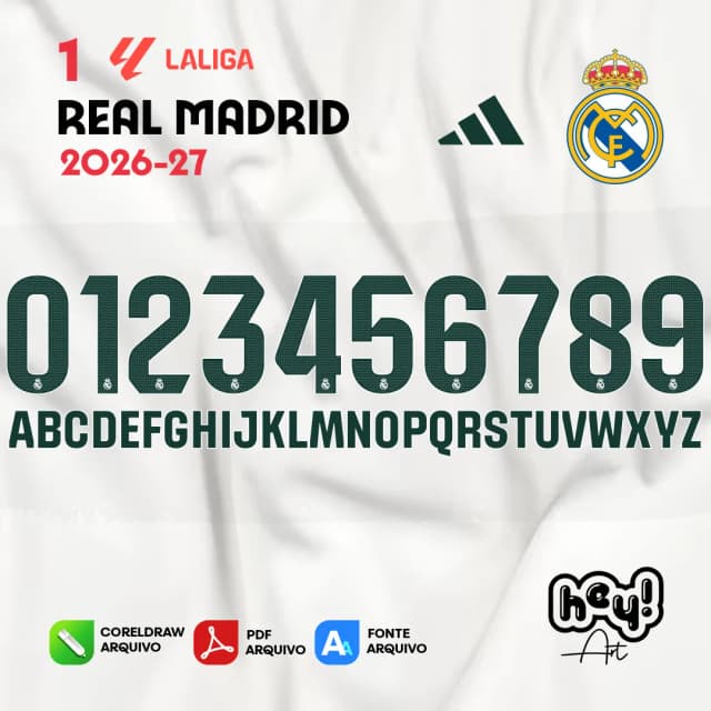Fonte Vetor Real Madrid 2026/27 LaLiga