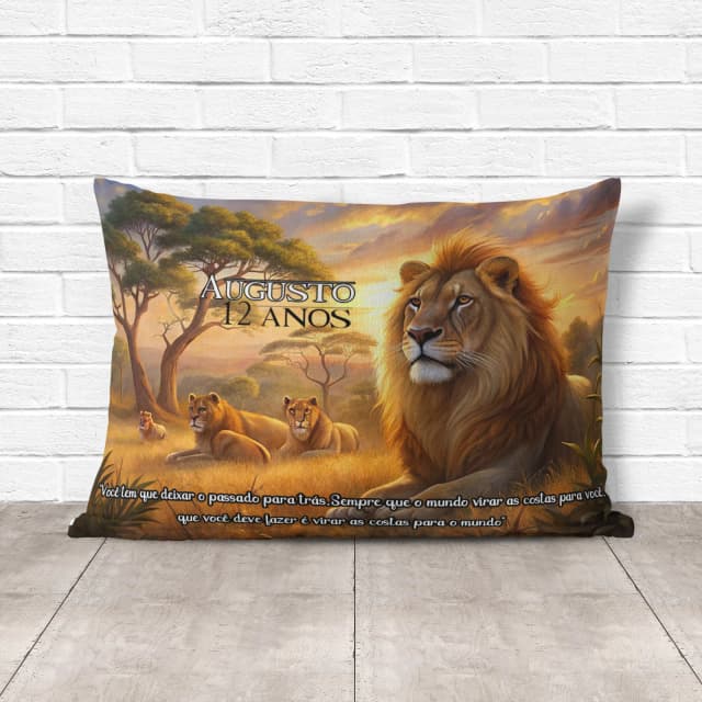 Almofada Personalizada lembrancinhas Rei Leão da Selva