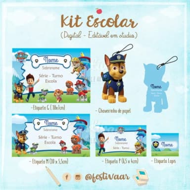 60 Etiquetas Escolares Personalizadas Prova D'agua