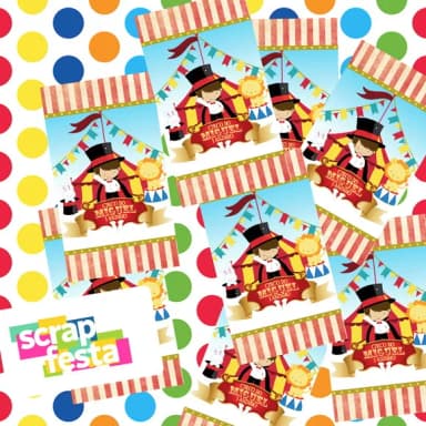 Adesivo Personalizado Retangular 4x7 Circo