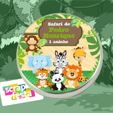 Latinhas Personalizada Festa Safari