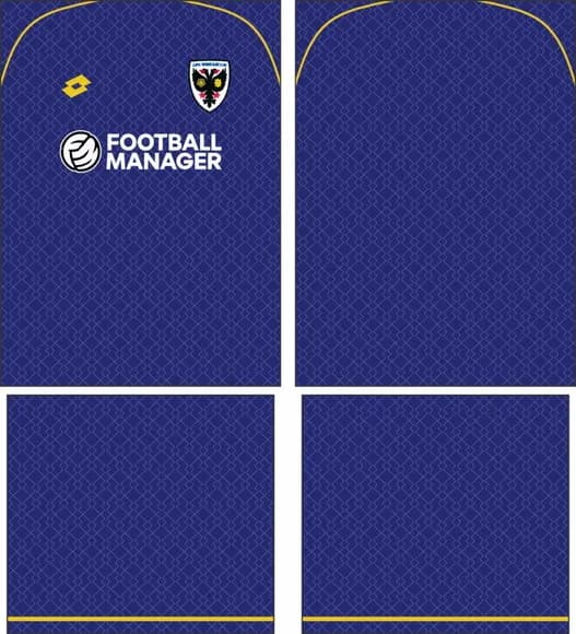 Arte Vetor Camisa Afc Wimbledon Local 2025-2026
