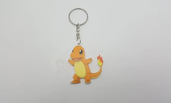 Chaveiros Pokémon Charmander em Acrílico Uv 3 Unidades