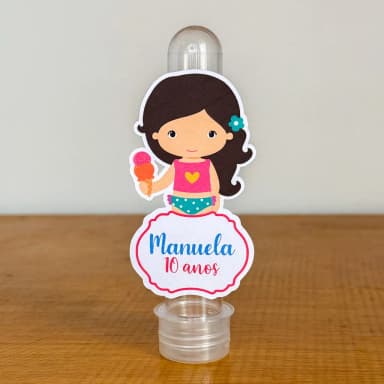 Apliques para Tubetes Personalizados POOL PARTY MENINA - Decoração de Festa | Lembrancinhas | Aniversário | Personalizados