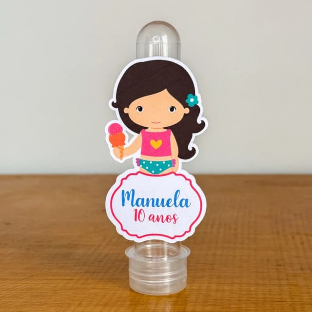 Apliques para Tubetes Personalizados POOL PARTY MENINA - Decoração de Festa | Lembrancinhas | Aniversário | Personalizados