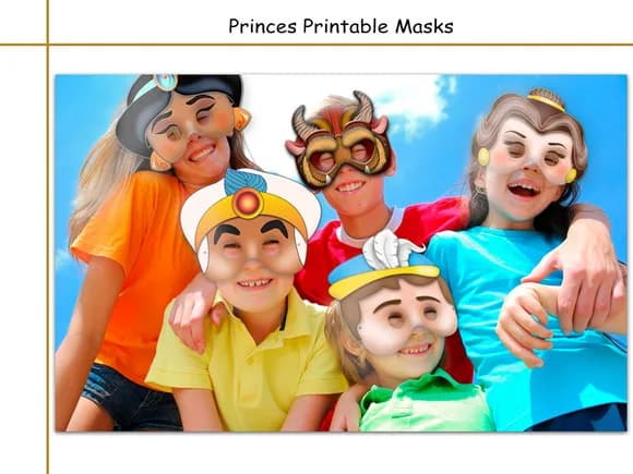 Arquivos em PDF Máscaras dos Principes Disney - Cod 68