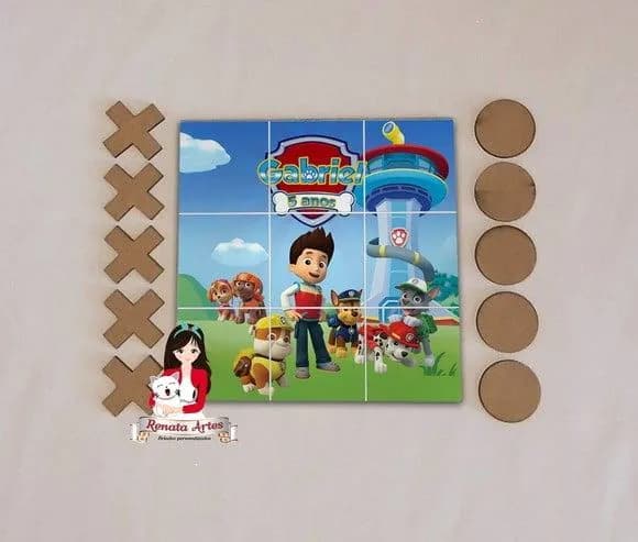 Jogo da Velha Personalizado Patrulha Canina