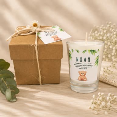 15 unidades Vela Aromática no Copo Lembrancinha Personalizada Batizado,Casamento, Aniversario e etc. Fazemos Qualquer Tema