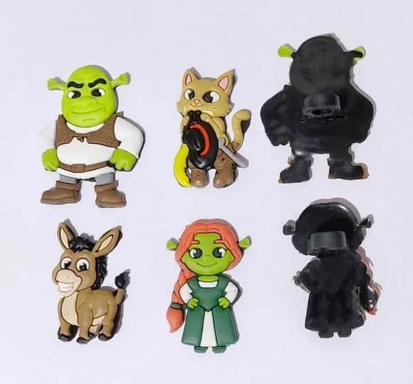 Ponteira P/lápis Turma do Shrek Emborrachado - 8 Unidades