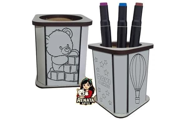 Porta Lápis para Colorir Brinquedos