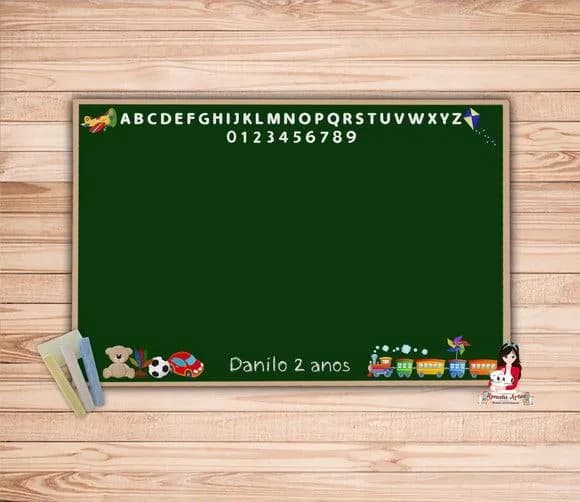 Lousa Personalizada com Giz Fábrica de Brinquedos