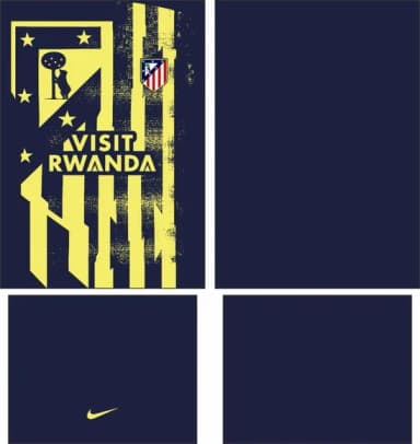 Arte Vetor Camisa Atletico Madrid Pre-jogo 2025-2026