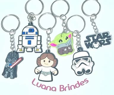 Chaveiro Star Wars Emborrachado - 6 Unidades