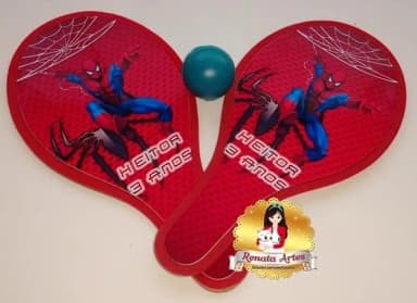 Raquetes de Ping Pong Tema Homem Aranha