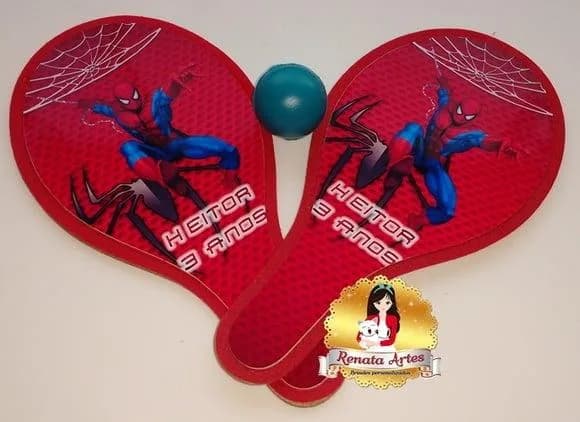 Raquetes de Ping Pong Tema Homem Aranha
