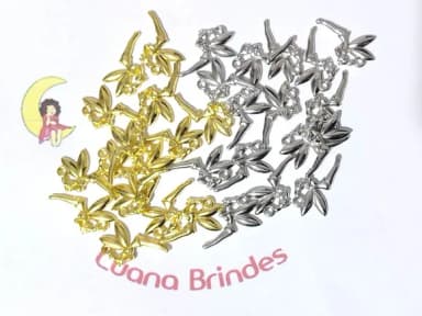 Pingente Fada Sininho Dourado ou Prateada Abs- 50 Unidades