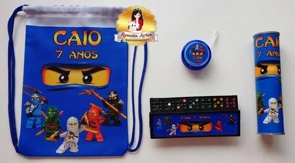 Ninjago - Kit Jogos na Mochila Ninjago Azul