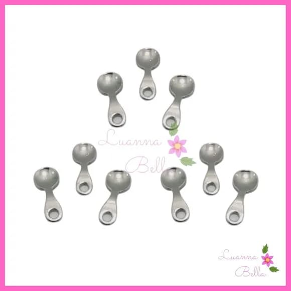 Mini Colher de Abs Prata - Pct c/10 Unidades