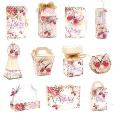 Kit 60 Lembrancinhas Jardim Encantado