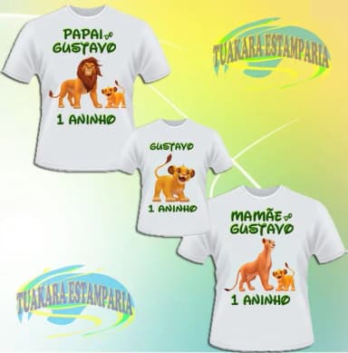 Kit 3 Camisetas - o Rei Leão 01