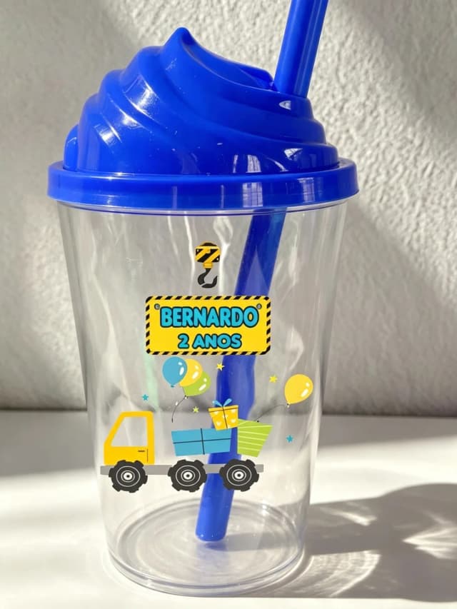 Copo Tampa Chantilly Personalizado Construção Civil