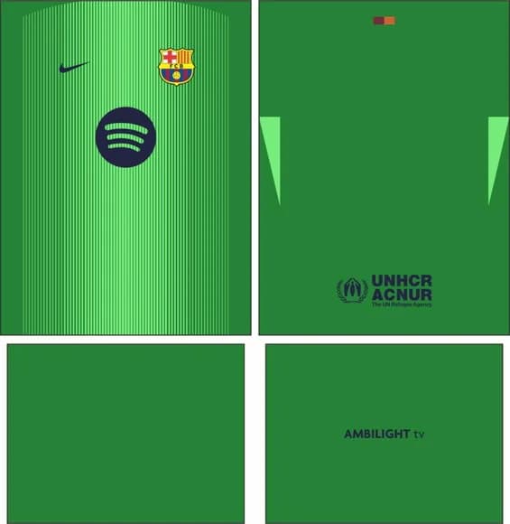 Arte Vetor Camisa Barcelona Goleiro 2025-2026