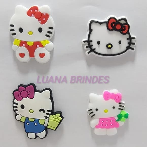 Apliques Emborrachados - Hello Kitty - pct. c/8 unid.